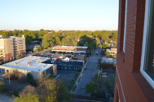 Looking west at sunrise, April 13, 2013