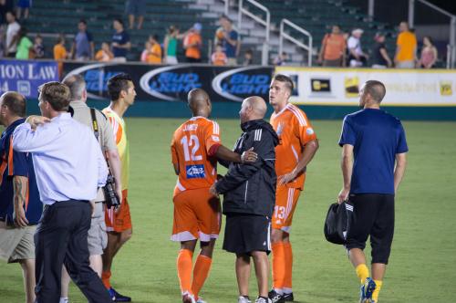 Brian victorious (the Railhawk on the right) 