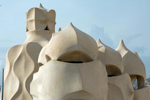 On the roof of Gaudi's La Pedrera