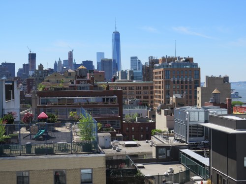 Looking south from the Whitney at the new Freedom Tower