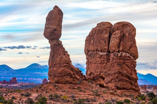 Sunset at Balanced Rock, Arches National Park, Utah