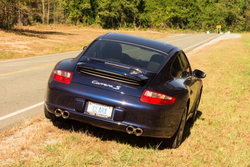 Clara, pausing on Big Woods Road