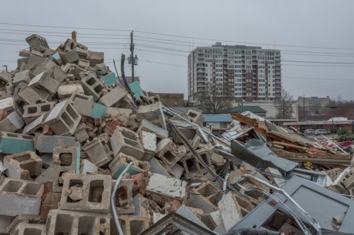 Demolition on Harrington Street